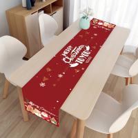 Polyester Fabrics Table Runner for home decoration & christmas design printed red PC
