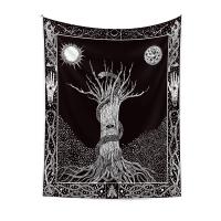 Polyester Tapisserie Imprimé motif d’arbre Noir pièce