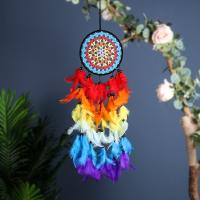 Feather & Iron Easy Matching Dream Catcher Hanging Ornaments Wall Hanging red PC