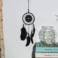 Feather & Iron Easy Matching Dream Catcher Hanging Ornaments Wall Hanging black PC
