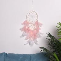 Feather & Iron Easy Matching Dream Catcher Hanging Ornaments Wall Hanging pink PC
