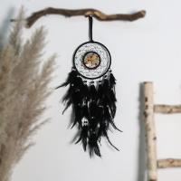 Feather & Iron Easy Matching Dream Catcher Hanging Ornaments Wall Hanging black PC