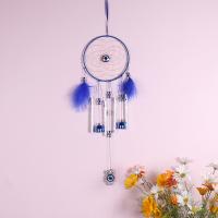 Feather & Iron Easy Matching Dream Catcher Hanging Ornaments Wall Hanging blue PC