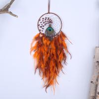 Feather & Iron Easy Matching Dream Catcher Hanging Ornaments Wall Hanging orange PC