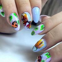 Plastic Creative & Easy Matching Fake Nails butterfly pattern Set