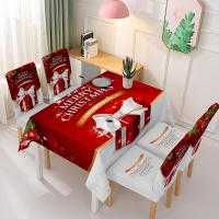 Mixed Fabric & Polyester Antifouling & Waterproof Table Cloth christmas design printed PC