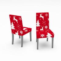 Spandex & Polyester Christmas Chair Cover flexible & christmas design printed PC