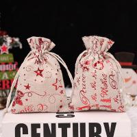 Tela de algodón Bolsa de regalo de Navidad, diferente color y patrón de elección,  trozo