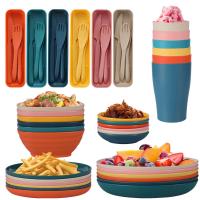 Wheat Straw & Polypropylene-PP Cutlery Set durable & multiple pieces Set