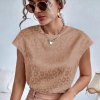 Polyester Vrouwen Mouwloos T-shirt Afgedrukt Leopard meer kleuren naar keuze stuk