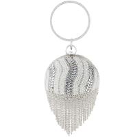 Metal & PU Leather & Plastic Pearl Evening Party & iron-on & Tassels Clutch Bag PC