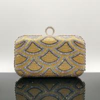 PU Leather Easy Matching Clutch Bag durable & with rhinestone gold PC