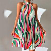 Elastischer Digitaldruck Neckholder Kleid, Gedruckt, unterschiedliche Farbe und Muster für die Wahl,  Stück