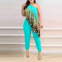 Polyester scallop Long Jumpsuit printed PC