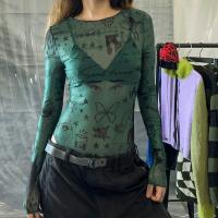 Poliéster Jumpsuit de mujer, impreso, verde,  trozo