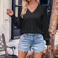 Spandex & Polyester Slim Women Long Sleeve Blouses knitted PC