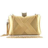 Silk & Polyester Tassels Clutch Bag with chain Solid PC