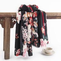 Polyester Multifunction Women Scarf thermal weave shivering black PC