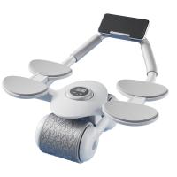 Metal & Polypropylene-PP with timer Gym Wheel Roller shock absorbing & anti-skidding Foam gray Set