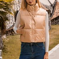 PU Leather Women Vest & thermal Solid PC