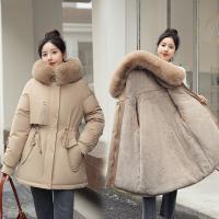Polyester Plus Size Women Parkas & loose & thermal Solid PC