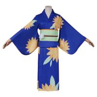 Polyester Cartoon Characters Costume & four piece printed blue Set