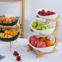 Bamboo & Ceramics triple layer Dried Fruit Plate PC