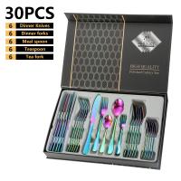 410 Stainless Steel Cutlery Set durable & multiple pieces plated Set