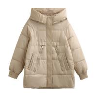 Polyester Women Parkas mid-long style & thermal Solid PC