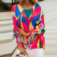 Polyester Vrouwen lange mouw Shirt Afgedrukt ander keuzepatroon meer kleuren naar keuze stuk