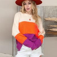 Polyester Women Sweater & loose multi-colored PC