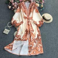 Acryl Einteiliges Kleid, Gedruckt, mehr Farben zur Auswahl, :,  Stück