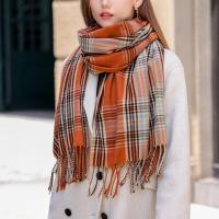Polyester Multifunction Unisex Scarf thermal weave plaid PC
