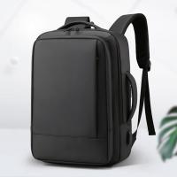 Nylon Backpack large capacity & hardwearing & with USB interface & waterproof Polyester Solid PC