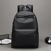 PU Leather & Polyester Backpack large capacity & hardwearing & waterproof Solid PC