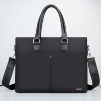 Nylon Briefcase large capacity & hardwearing & attached with hanging strap & waterproof black PC