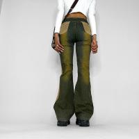 Cotton Slim Women Long Trousers & loose & breathable Solid yellow PC