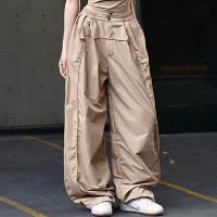 Woven Slim Women Long Trousers & loose & breathable Solid khaki PC