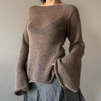 Knitted Women Knitwear backless & hollow & breathable Solid PC