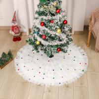 Gauze Christmas Tree Skirt christmas design white PC