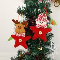 Geluinapte stof & Ijzer Kerstboom hangende Decoratie Rode stuk