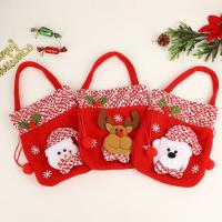 Napped Fabric Christmas Suger Bag christmas design red PC