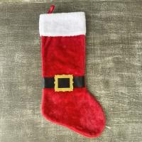 Polyester Christmas Decoration Stocking christmas design red PC