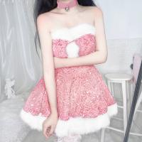Polyester Sexy Bunny Costume backless & off shoulder patchwork Others PC