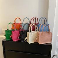 PU Leather Box Bag Handbag soft surface & attached with hanging strap Stone Grain PC