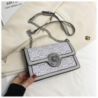 PU Leather Easy Matching Shoulder Bag with rhinestone silver PC