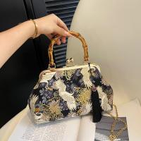 Cloth Easy Matching Handbag with chain & embroidered animal prints PC
