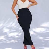 Polyester Slim & Sheath Maxi Skirt & ankle-length Solid PC