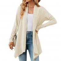 Polyester Women Knitwear irregular & loose & thermal stretchable Solid PC