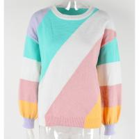 Core-spun Yarn & Acrylic Women Sweater & loose patchwork PC